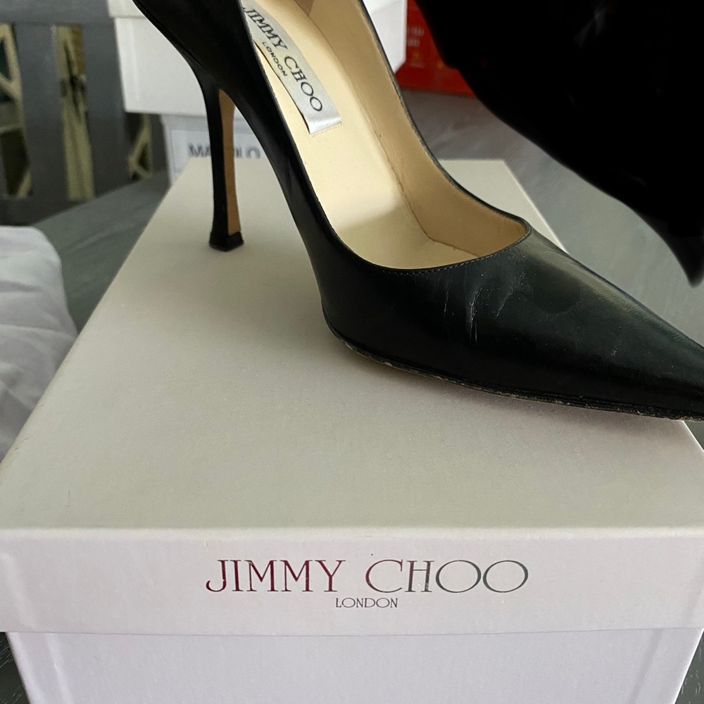 Jimmy Choo Eros Point Toe Black Pump